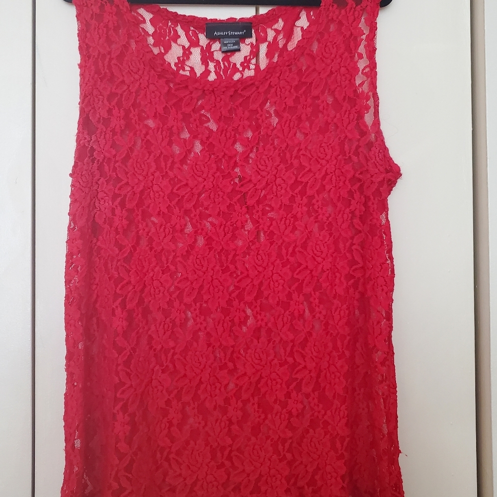 Red Floral Top
